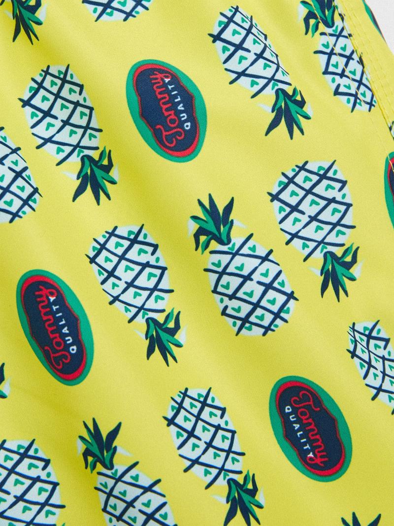 Fiú Tommy Hilfiger Pineapple Trunk Úszóruhák Sárga | HU 2235PJJ